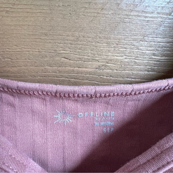 Aerie Ribbed Crop Tee - Picture 2 of 4